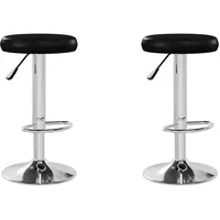 VidaXL Barhocker 2 Stk. Schwarz Kunstleder
