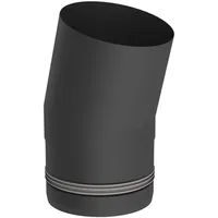 Jeremias Pellet-line Winkel 15° Edelstahl schwarz ø 80 mm
