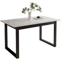 Lookway ARTON II ausziehbarer Tisch 140 cm, Schwar, Schwarzmetall