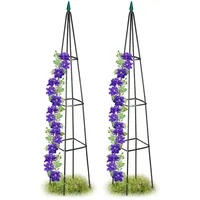 Relaxdays Rankhilfe Obelisk, 2er Set, HBT: 190 x 35