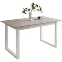 Lookway Esstisch 80 x 77 x 140 cm beige/weiß