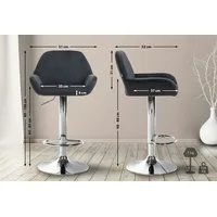 CLP Barhocker Braga Samt schwarz/chrom