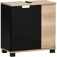 Schildmeyer Waschbeckenunterschrank Emmik Dekor Schwarz