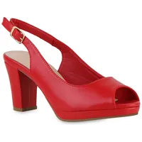 VAN HILL Damen Klassische Sandaletten in Rot