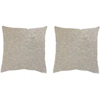 HOME WOHNIDEEN Kissenhülle »LUCIO 2ER PACK MIT FÜLLUNG«, grau