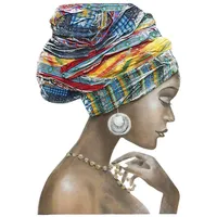 Gilde Bild Afrikanische Schönheit handgemalt 100 x 100