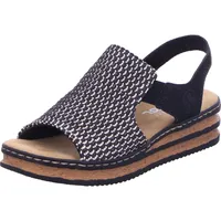 Rieker Sandalette Damen Schwarz 38