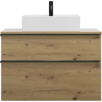 Burgbad Eqio Konsolenplatte, Ausschnitt mittig, 2 Schubladen, Breite 900mm,