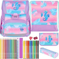 Herlitz Schulranzen Set Loop Plus Ocean Lights 10-teilig gefüllt