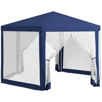Outsunny Pavillon 4x3m Sechseckig Wasserabweisend Stabil Winterfest Pavillon mit