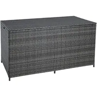 Estexo Auflagenbox Poly Rattan 870 Liter XXL Kissenbox Aufbewahrungsbox