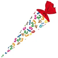 NESTLER Schultüte Zahlenmonster 70 cm, rund, mit Filzverschluss, VON