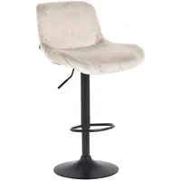CLP Barhocker Solon Schwarz creme/Samt