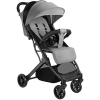 Tectake tectake® Buggy-Kinderwagen, Einhand-Klappmechanismus, mit 5-Punkt-Gurt, Feststellbremse, Schutzbügel, pulverbeschichtetes