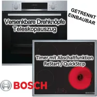Bosch Herdset Teleskopauszug 3D-Heißluft + Cerankochfeld