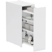 Homcom Badezimmerschrank Weiß, Holz, 47x66.5x25 cm, Badezimmer, Badezimmerschränke, Midischränke