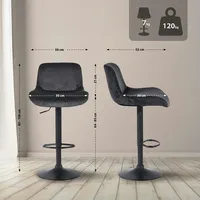 CLP Barhocker Solon Schwarz schwarz/Samt