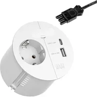 Bachmann 938.303 Tischsteckdose Weiß