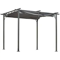 Outsunny Pergola Pavillon 3 x 3 m Terrassenüberdachung mit