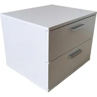 Hti-Living HTI-Living, Nachttisch, Nachtschrank Weiss mit 2 Schubladen Nina