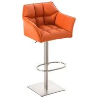 CLP Barhocker Damaso Kunstleder orange/edelstahl