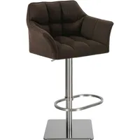 CLP Barhocker Damaso Stoff braun/edelstahl