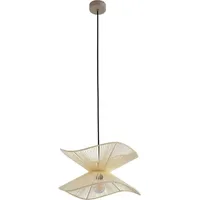 LINDBY Außenpendelleuchte Textil 40 cm 1-flammig beige