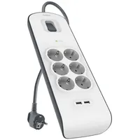 Belkin Steckdosenleiste 6-fach / 2xUSB-A, 2m Kabel BSV604vf2M-V2