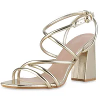 VAN HILL Damen Riemchensandaletten in Gold