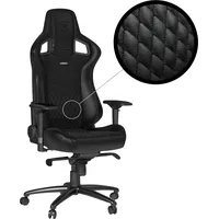 Noblechairs EPIC Echtleder Gaming Stuhl - schwarz