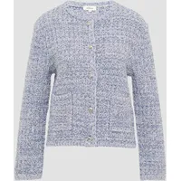 S.Oliver Strukturierte Strickjacke in Melange-Optik Damen, blau, 38