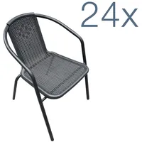LC Garden »Garvista« 24er Set Stapelstuhl 56x62x72cm schwarz Gartenstuhl