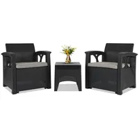 Sekey Balkonmöbel Lounge Möbel 2 Sessel & Tisch mit