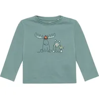 S.Oliver Langarmshirt mit Print und Stickerei - petrol -