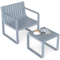 Costway Balkonset 2-tlg. Grau