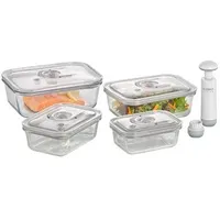 CASO Design caso® Vakuumbehälter-Set VacuBoxx E-Set transparent 0,37/0,6/1,0/1,5 l,