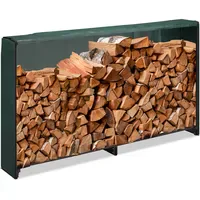 Relaxdays Kaminholzregal Eisen 200 x 29 x 110 cm