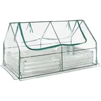 [en.casa] Hochbeet mit Gewächshaus Balsorano 186x96x98 cm Transparent