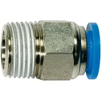 Riegler Gerade Steckverschraubung »Blaue Serie«, R 3/8 a., Schlauch-
