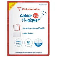 Clairefontaine 10x doppelseitiger Schiefereinband 17x22cm 24 Blatt Rot 66751C