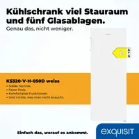 GGV Exquisit KS320-V-H-050D Kühlschrank (241 l, 1440 mm hoch,