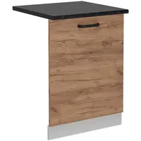 Vicco Geschirrspülblende R-Line, 60 cm, AP Anthrazit, Goldkraft Eiche/Weiß