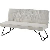 Dubi möbel Sitzbank, Creme, Metall, 160x89x65 cm, Esszimmer, Bänke,