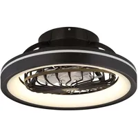 GLOBO RGB LED Deckenventilator, Fernbedienung, dimmbar, D 48 cm