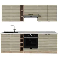 Vicco Küchenzeile Fame-Line 235 cm Eiche braun