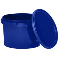 Benbow Eimer mit Deckel 0,5L x100 Blau - lebensmittelecht,
