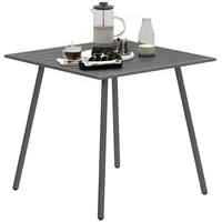 Outsunny Gartentisch Stahl 80 x 80 x 74 cm