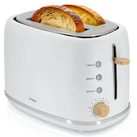 Briebe Nordic Toaster 2 Scheiben Breite Schlitze mit Brötchenaufsatz,