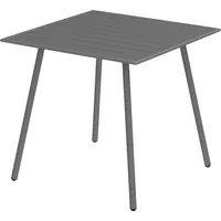 Outsunny Gartentisch Stahl B/H/L: ca. 80x74x80 cm - grau