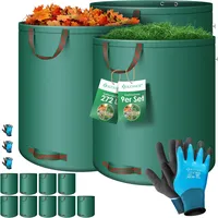 Kesser KESSER® Gartensack Set Laubsack Gartenabfallsack inkl. Handschuhe -